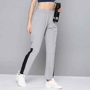 Women Grey Solid Track Pants