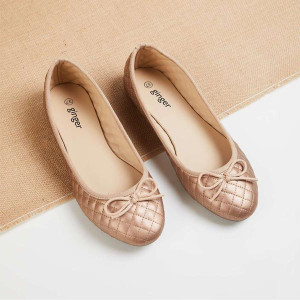 Women Textured Ballerinas